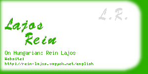 lajos rein business card